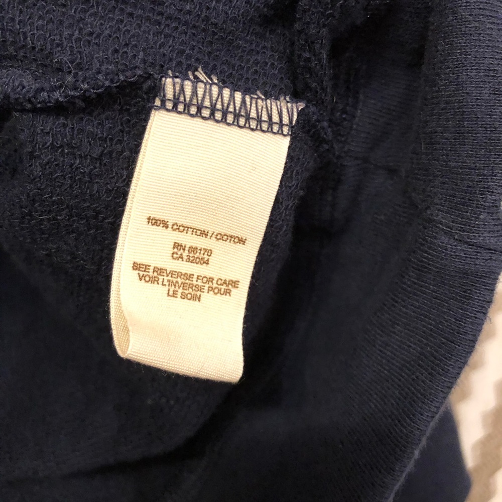 Free People Beach Navy Blue Cropped Sweatshirt - Picture 4 of 5